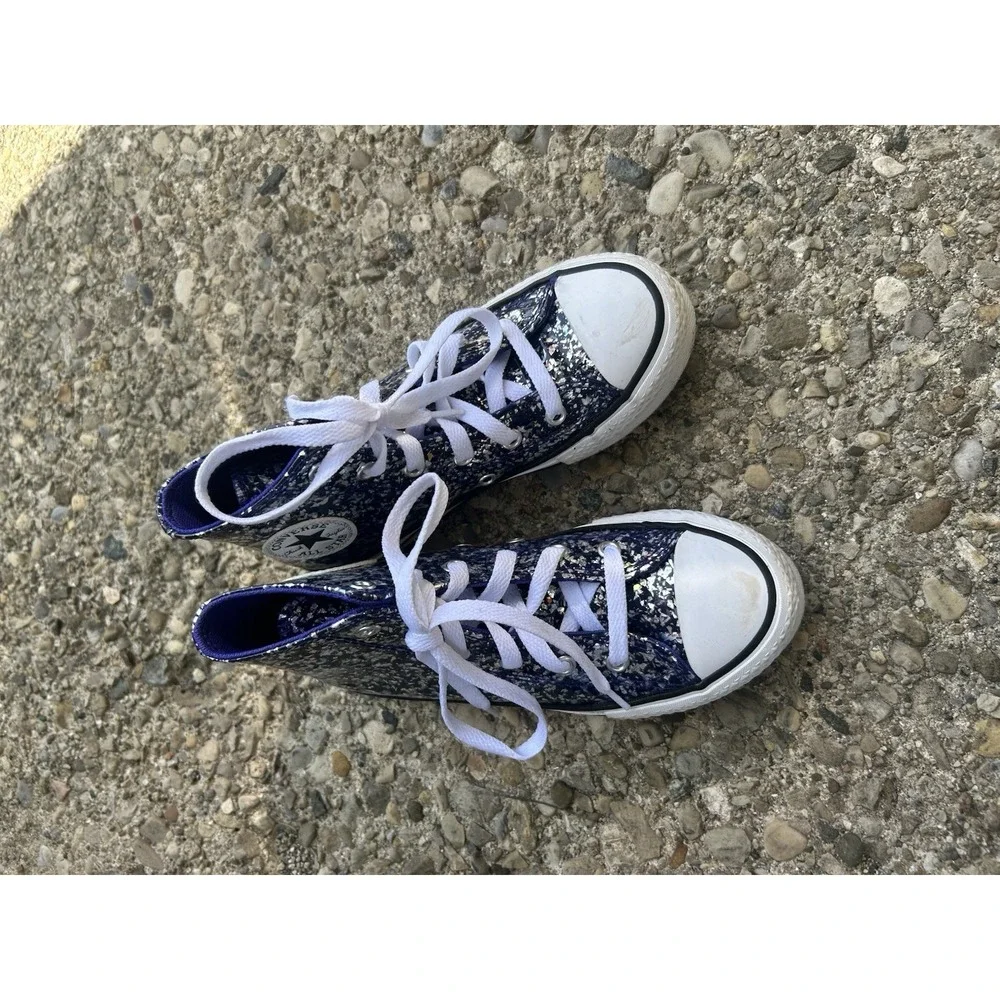 Converse Chuck Taylor All Star Youth 1 Glitter Confetti High Top Platform